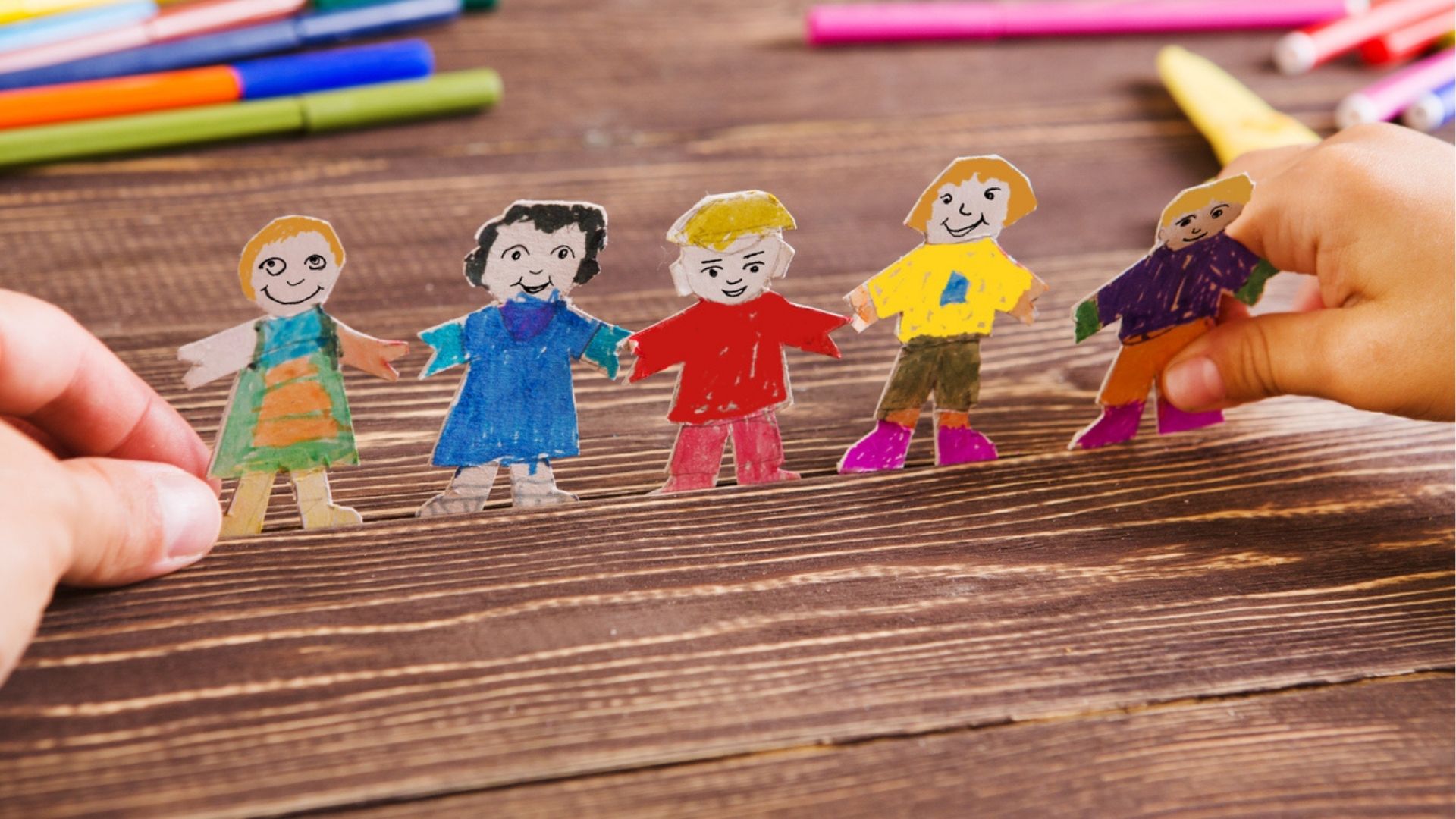 Vielfältige Kindergruppe